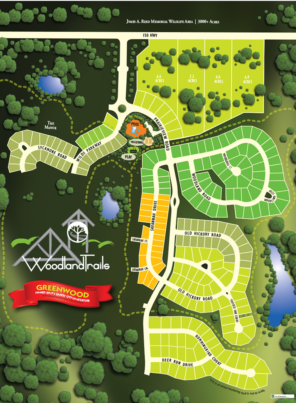 Woodland Lakes Plat Map Homes For Sale In Greenwood, Mo | Woodland Trails - Plat Map
